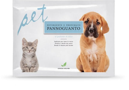 Wet Dog & Cat Cleaning Glove with Talcum Scent – 1pc