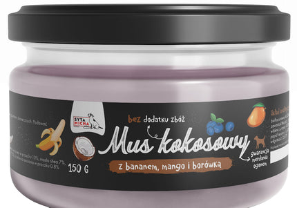 Syta Micha Coconut Puree – Banana, Mango, Blueberry Blend, 150g, Natural Fruit Treat