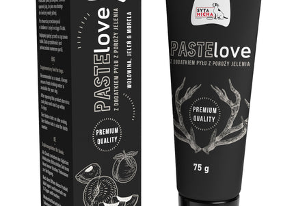 Syta Micha PASTElove Edible Paste – Beef, Deer, Apricot Blend, 75g, Nutritious Treat