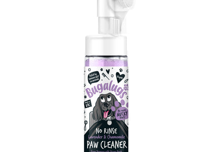 Bugalugs No Rinse Paw Cleaner Foam – Lavender and Chamomile, 200ml, Gentle Cleansing Formula