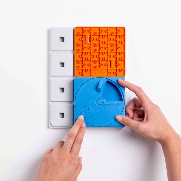 Pawzler Interactive Dog Puzzle Beginner Set – Modular 6-Piece Enrichment Toy, Engaging Design