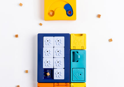 Pawzler Interactive Dog Puzzle Smarty Set – Modular Enrichment Toy, 7-Piece Brain Challenge