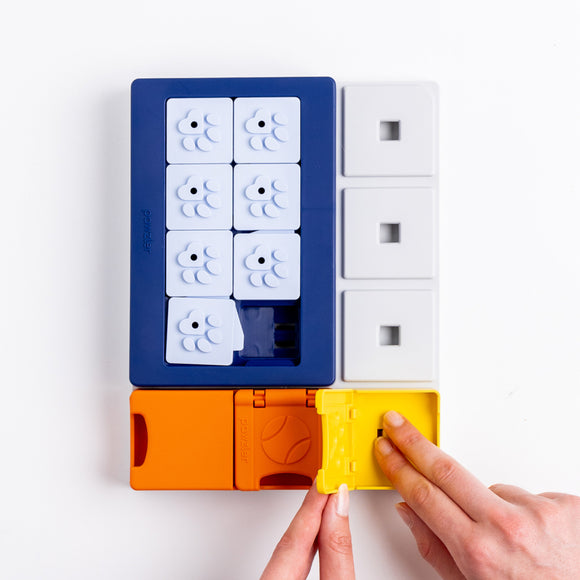 Pawzler Interactive Dog Puzzle Smarty Set – Modular Enrichment Toy, 7-Piece Brain Challenge