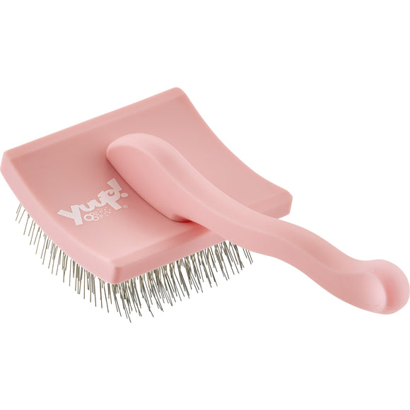 Yuup! Professional Pink Grooming Brush – Ergonomic Poodle Slicker, Lightweight Design