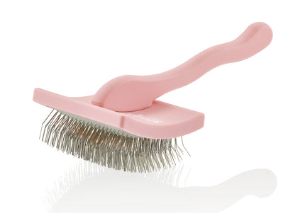 Yuup! Professional Pink Grooming Brush – Ergonomic Poodle Slicker, Lightweight Design