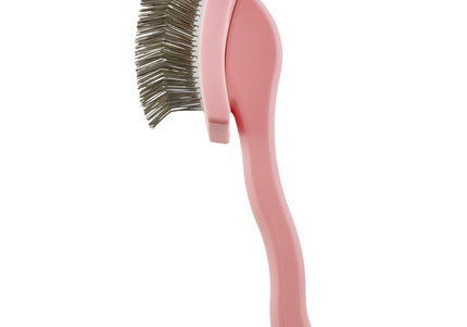 Yuup! Professional Pink Grooming Brush – Ergonomic Poodle Slicker, Lightweight Design