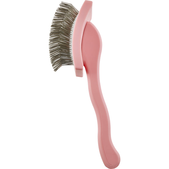 Yuup! Professional Pink Grooming Brush – Ergonomic Poodle Slicker, Lightweight Design