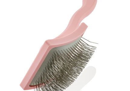 Yuup! Professional Pink Grooming Brush – Ergonomic Poodle Slicker, Lightweight Design