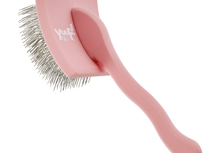 Yuup! Professional Pink Grooming Brush – Ergonomic Poodle Slicker, Lightweight Design