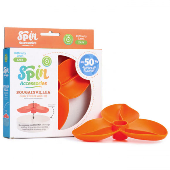 PetDreamHouse SPIN Bougainvillea Bowl Insert – Light Pink Propeller, Interactive Feeding Accessory