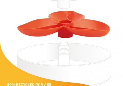 PetDreamHouse SPIN Bougainvillea Bowl Insert – Light Pink Propeller, Interactive Feeding Accessory