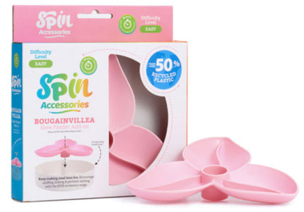 PetDreamHouse SPIN Bougainvillea Bowl Insert – Light Pink Propeller, Interactive Feeding Accessory