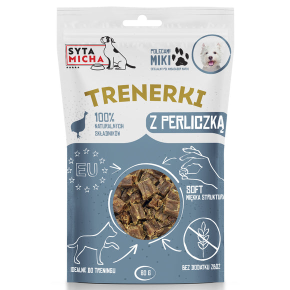 Syta Micha Trainers with Guinea Fowl 80g – High-Protein Training Treats, Supports Nervous and Digestive Health