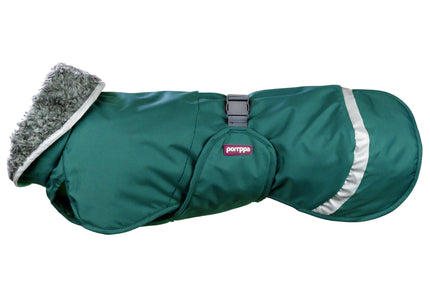 Perus Pomppa Harness Winter Dog Jacket – Forest Green, Harness-Ready, Size 60