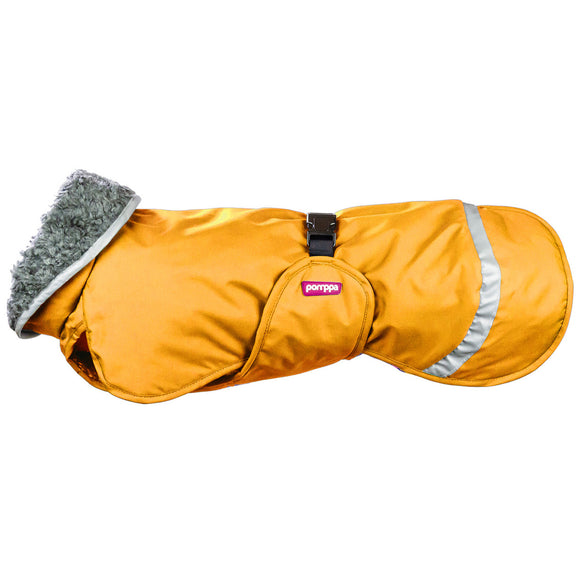 Perus Pomppa Curry Winter Dog Jacket – Honey Color, Insulated, Size 60, Water-Resistant