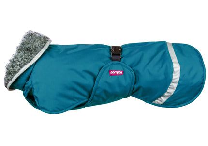 Perus Pomppa Petrol Winter Jacket – Insulated Navy Coat, Water-Repellent, Size 85