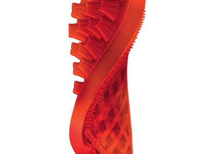 Pet+Me Firm Silicone Brush Red – Thick Bristles for Long Hair and Dense Undercoat Grooming