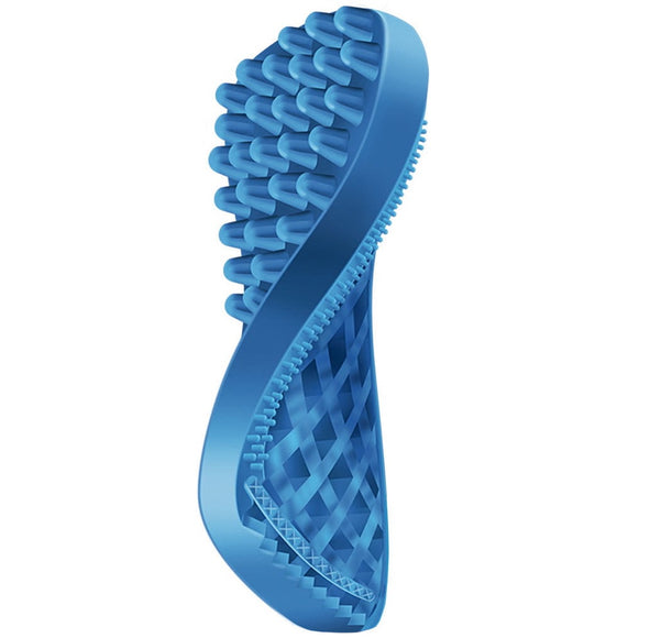 Pet+Me Soft Silicone Brush Blue – Gentle Grooming Tool for Short-Haired Pets, Hypoallergenic Design