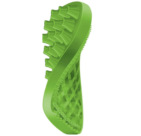 Pet+Me Soft Silicone Brush Green – Gentle Grooming Tool for Long, Thick Fur and Undercoat