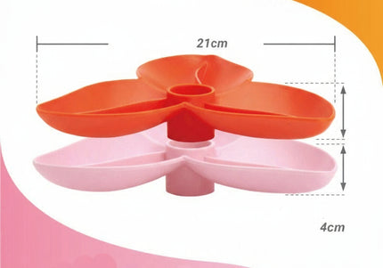 PetDreamHouse SPIN Bougainvillea Bowl Insert – Light Pink Propeller, Interactive Feeding Accessory