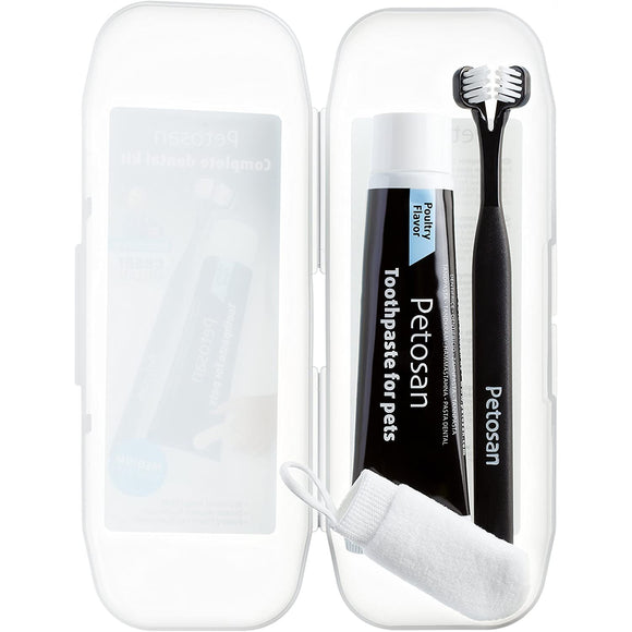 Petosan Complete Dental Kit – Toothbrush, Toothpaste, Cleaner, Medium Size, Effective Oral Care