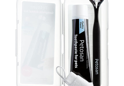 Petosan Complete Dental Kit – Toothbrush, Toothpaste, Cleaner, Medium Size, Effective Oral Care