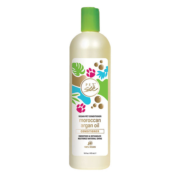 Pet Silk Vegan Moroccan Argan Oil Conditioner – Smoothing Concentrate, 1:16 Dilution, 473ml Bottle