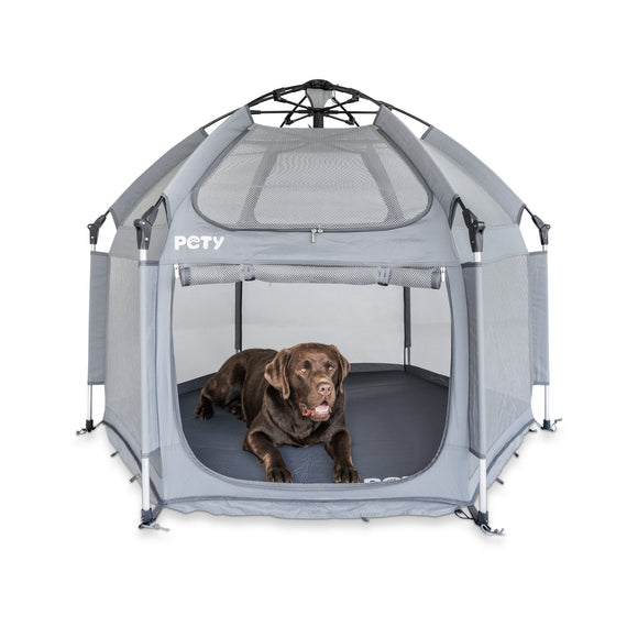 Pety Playpen Big Foldable Dog Tent – Spacious Portable Design with Mat and Cover Included