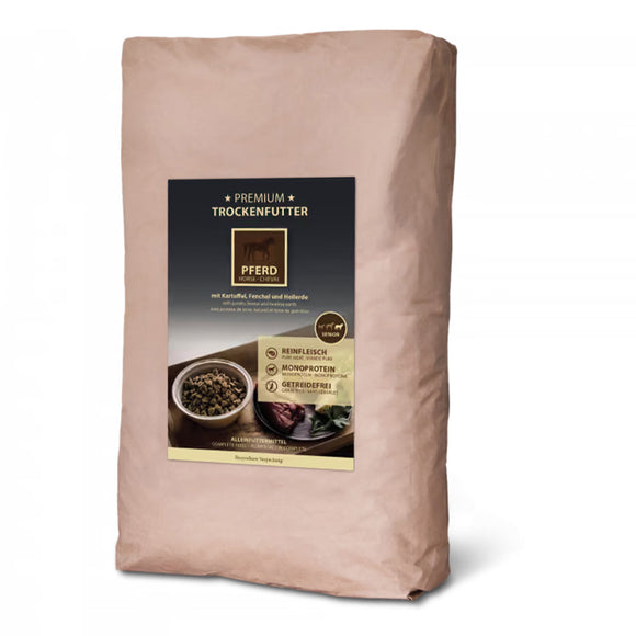 Escapure Premium Senior Pferd Dog Food – Oven-Baked Horse Meat, High-Quality Nutrition, 12kg