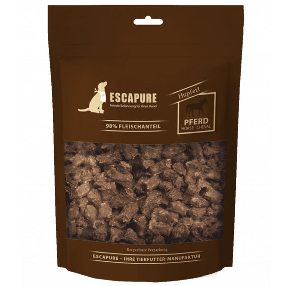 Escapure Hupferl Pferd Meat Treats – Natural Horse Meat, Grain-Free, 150g Pack