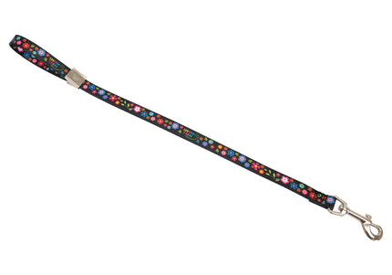 Show Tech Flower Power Grooming Leash – Black, 53cm, Durable Floral Design
