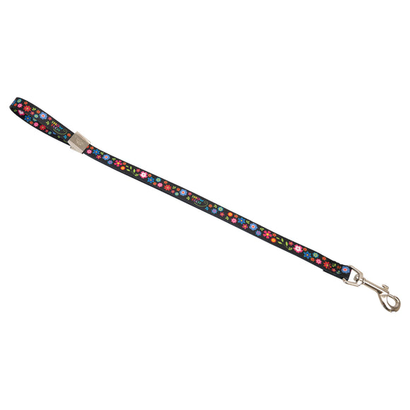 Show Tech Flower Power Grooming Leash – Black, 53cm, Durable Floral Design