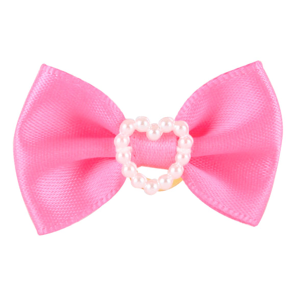 Show Tech Candy Grooming Bows – Handmade Elastic Decorative Set, 50 Pieces