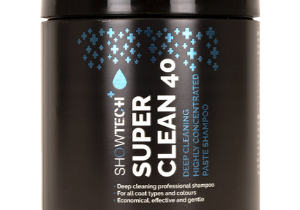 Show Tech+ Super Clean 40 Cleansing Shampoo Concentrate 1L – Deep Cleaning, 1:40 Dilution Formula