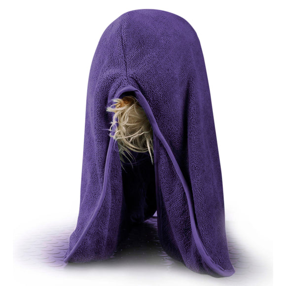 Show Tech Dry Dude Quick-Dry Microfiber Bathrobe Towel, Purple, Medium Large – Lightweight and Absorbent