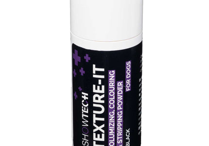 Show Tech+ Texture-It Black Grooming Powder 30g – Volumizing Styling Formula for Dark Coats