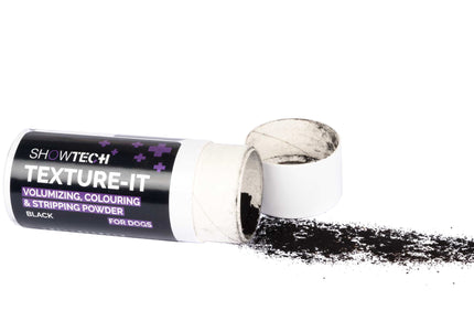 Show Tech+ Texture-It Black Grooming Powder 30g – Volumizing Styling Formula for Dark Coats