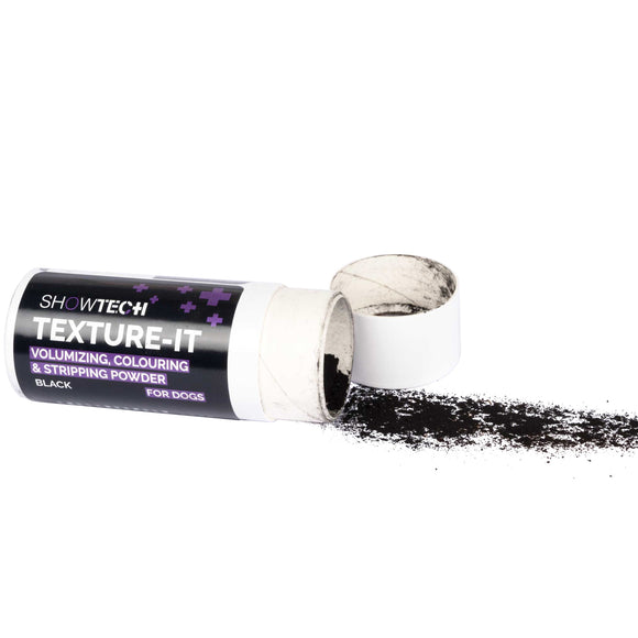Show Tech+ Texture-It Black Grooming Powder 30g – Volumizing Styling Formula for Dark Coats