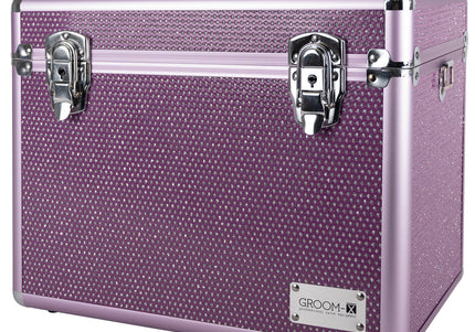 Show Tech Groom-X Sparkling Case Black – Durable Grooming Tool Organizer with Glitter Finish