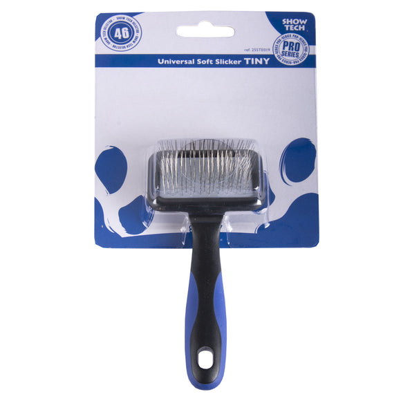 Show Tech Universal Soft Slicker Tiny – Gentle Small Poodle Brush with Flexible Bristles