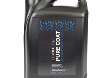 Show Tech Pure Coat Shampoo – Deep Cleansing Degreasing Concentrate, 1:35 Dilution, 5L Bottle
