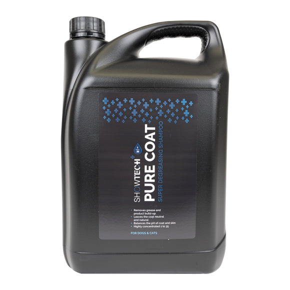 Show Tech Pure Coat Shampoo – Deep Cleansing Degreasing Concentrate, 1:35 Dilution, 5L Bottle
