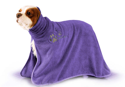 Show Tech Dry Dude Quick-Dry Microfiber Bathrobe Towel, Purple, Medium Large – Lightweight and Absorbent