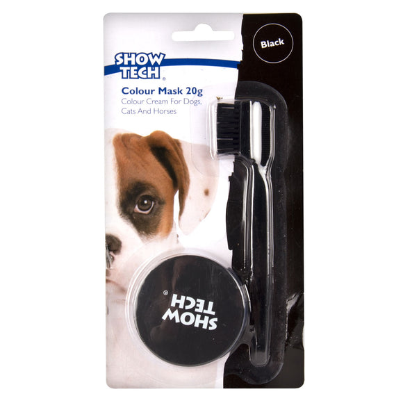 Show Tech Black Colour Mask 20g – Cream Conceals Fur Discolorations and Imperfections, Black