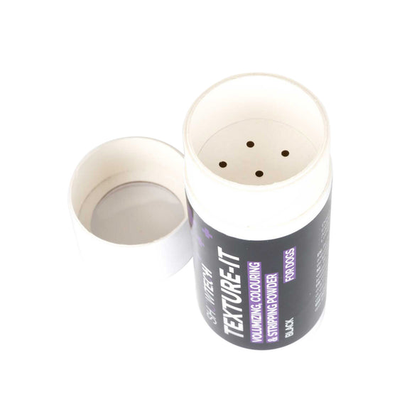 Show Tech+ Texture-It Black Grooming Powder 30g – Volumizing Styling Formula for Dark Coats
