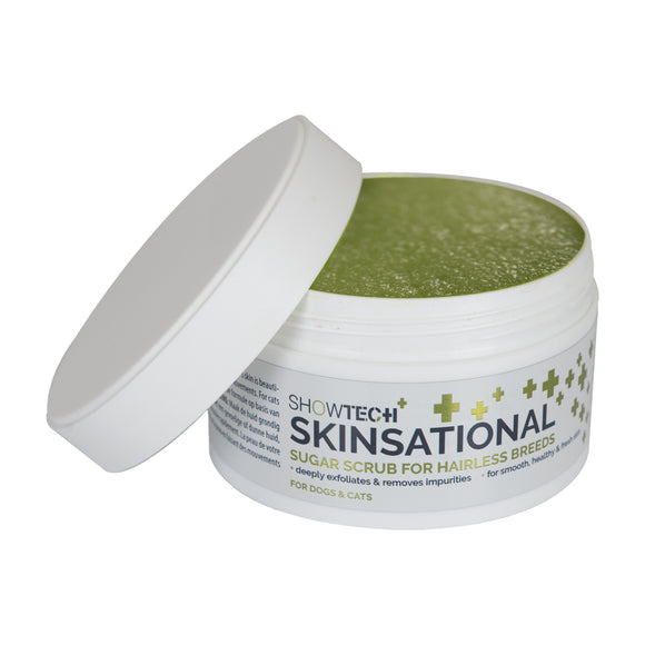 Show Tech+ Skinsational Sugar Scrub 200ml – Deep Cleansing Exfoliating Formula, Gentle on Skin