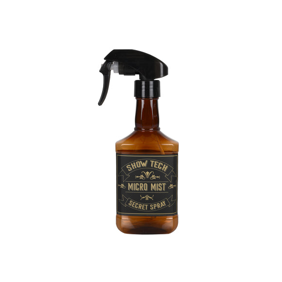 Show Tech Exclusive Salon Micro Mist Bottle Brown 300ml – Fine Continuous Sprayer for Water and Solutions