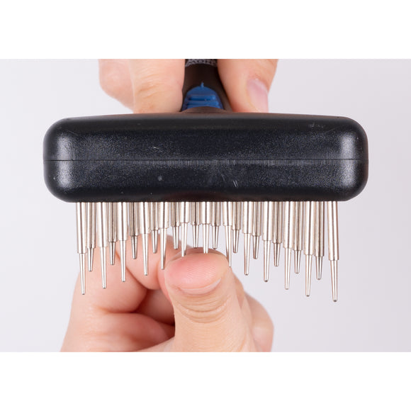 Show Tech Double Row Twist & Cling Rake 18cm – Pneumatic Rotating Pin Comb, Dual-Row Design