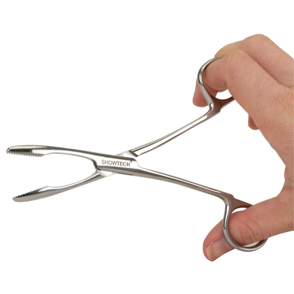 Show Tech Safety Ear Forceps 14cm – Straight Stainless Steel Tool with Non-Slip Grip
