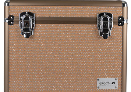 Show Tech Groom-X Sparkling Case Black – Durable Grooming Tool Organizer with Glitter Finish